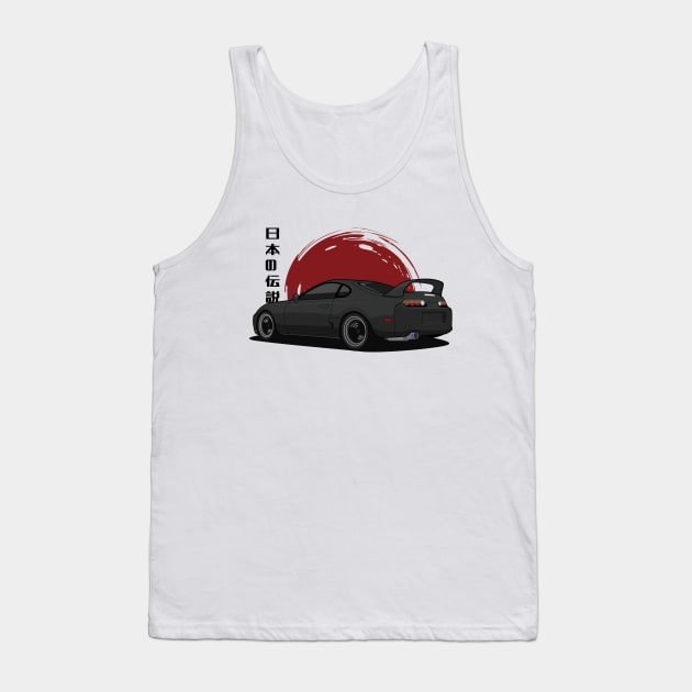 Black Supra Tank Top by turboosted